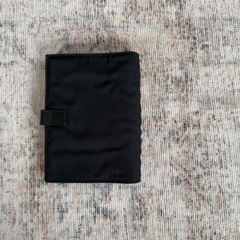 Gucci Pocket Agenda Cover Black Leather Planner Organizer Vintage Made in Italy - Picture 2 of 16